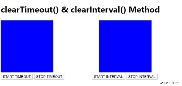 JavaScript clearTimeout() &clearInterval() เมธอด 
