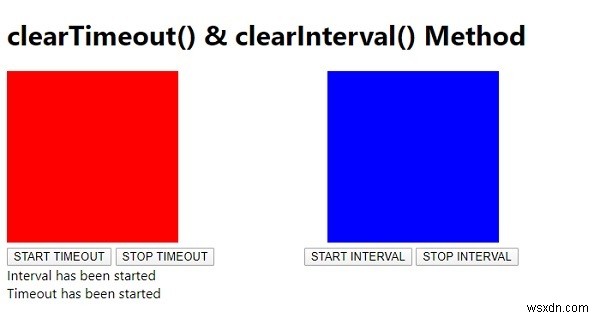 JavaScript clearTimeout() &clearInterval() เมธอด 