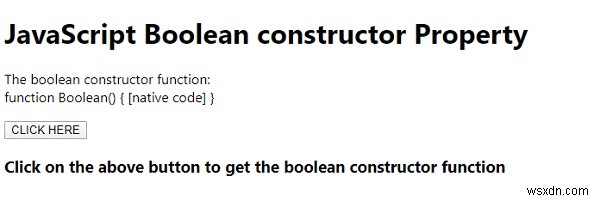 คุณสมบัติคอนสตรัคเตอร์บูลีน JavaScript 