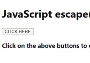 JavaScript หลบหนี () 