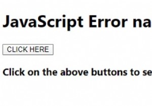 JavaScript ชื่อข้อผิดพลาด คุณสมบัติ 