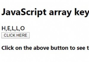 JavaScript array.keys() method 