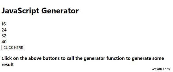 JavaScript Generator 