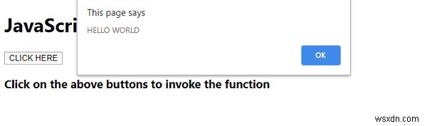 การเรียกใช้ฟังก์ชัน JavaScript 