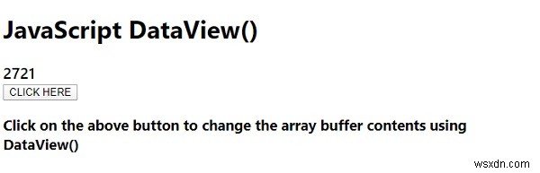 JavaScript DataView() 