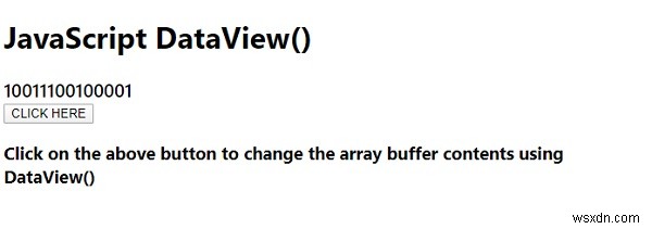 JavaScript DataView() 