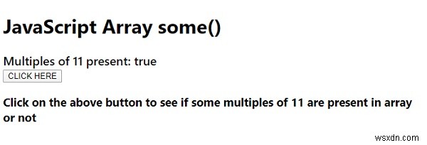 ฟังก์ชัน Array some() ใน JavaScript 