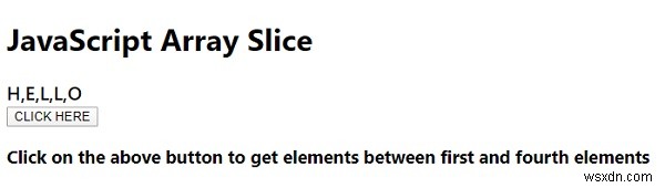 Array slice() ใน JavaScript 