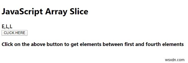 Array slice() ใน JavaScript 
