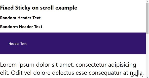 วิธีสร้างส่วนหัวคงที่/ติดหนึบเมื่อเลื่อนด้วย CSS และ JavaScript 