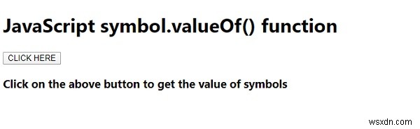 JavaScript symbol.valueOf() ฟังก์ชั่น 