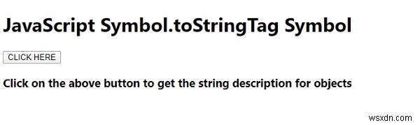 JavaScript Symbol.toStringTag สัญลักษณ์ 