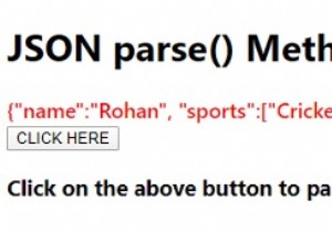 JavaScript JSON parse() เมธอด 