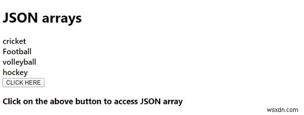 JavaScript JSON Arrays 