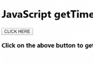 JavaScript getTime() เมธอด 