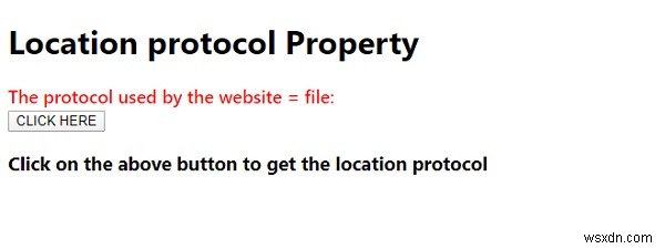 JavaScript Location protocol คุณสมบัติ 