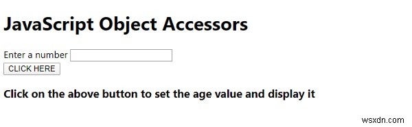 JavaScript Object Accessors 