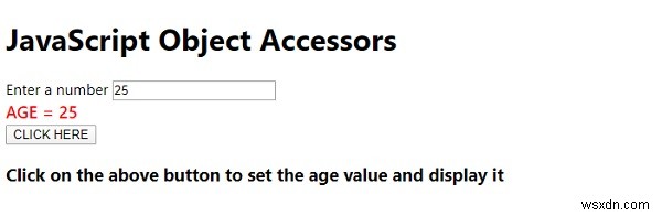 JavaScript Object Accessors 