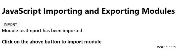 JavaScript นำเข้าและส่งออกโมดูล 