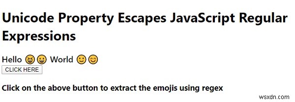 คุณสมบัติ Unicode Escapes JavaScript Regular Expressions 
