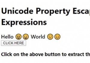 คุณสมบัติ Unicode Escapes JavaScript Regular Expressions 