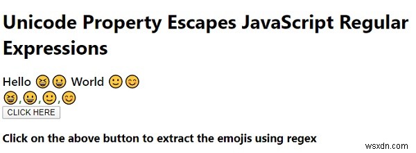 คุณสมบัติ Unicode Escapes JavaScript Regular Expressions 