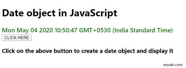 จะสร้างวัตถุ Date ใน JavaScript ได้อย่างไร? 