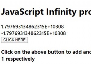 จะพิมพ์ค่าอินฟินิตี้บวกและลบใน JavaScript ได้อย่างไร 