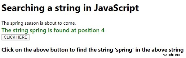 จะค้นหาสตริงใน JavaScript ได้อย่างไร 