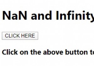 ตัวอย่าง NaN และ Infinity ใน JavaScript 