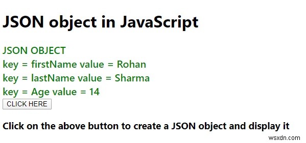 จะสร้างวัตถุ JSON ใน JavaScript ได้อย่างไร อธิบายด้วยตัวอย่าง 