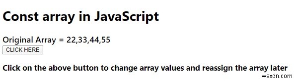 จะสร้างอาร์เรย์คงที่ใน JavaScript ได้อย่างไร? เราสามารถเปลี่ยนค่าของมันได้หรือไม่? อธิบาย. 