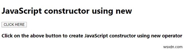 สร้างตัวสร้าง JavaScript โดยใช้ตัวดำเนินการ  ใหม่  หรือไม่ 