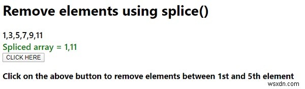 จะลบองค์ประกอบโดยใช้วิธี splice () ใน JavaScript ได้อย่างไร 