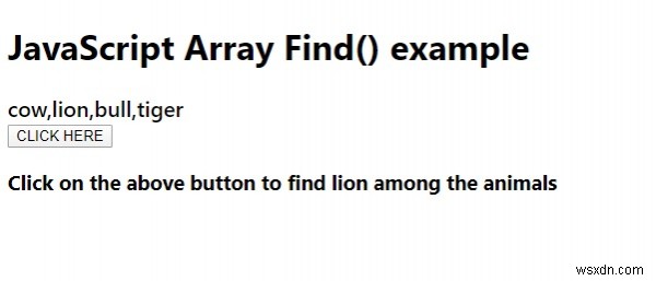 Array.prototype.find() วิธีการใน JavaScript 