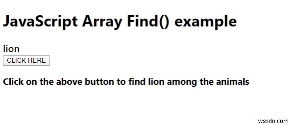 Array.prototype.find() วิธีการใน JavaScript 