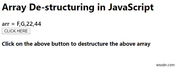 Array De-structuring ใน JavaScript 