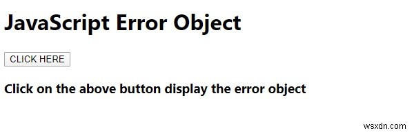 อธิบาย JavaScript Error Object 
