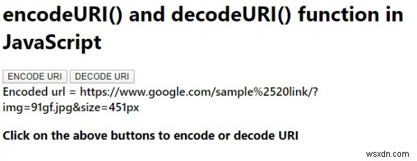 encodeURI() และ decodeURI() ใน JavaScript 