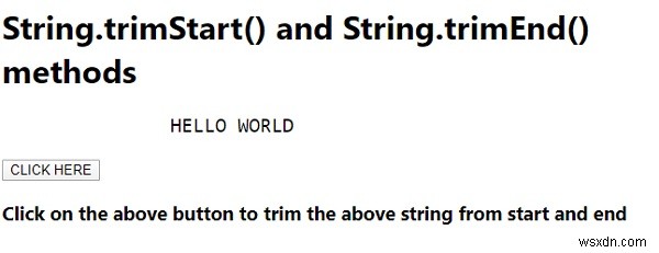 อธิบายเมธอด String.trimStart() &String.trimEnd() ใน JavaScript 