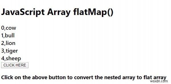 array.flatmap() วิธีการใน JavaScript 