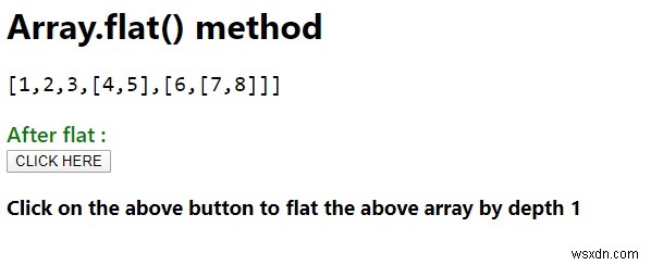 Array.flat() วิธีการใน JavaScript 