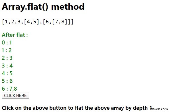 Array.flat() วิธีการใน JavaScript 