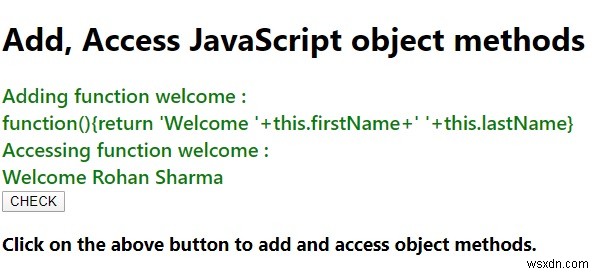 จะเพิ่มเข้าถึงเมธอด JavaScript ได้อย่างไร? 