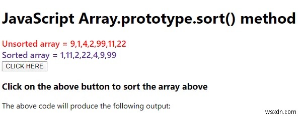 Array.prototype.sort() ใน JavaScript 