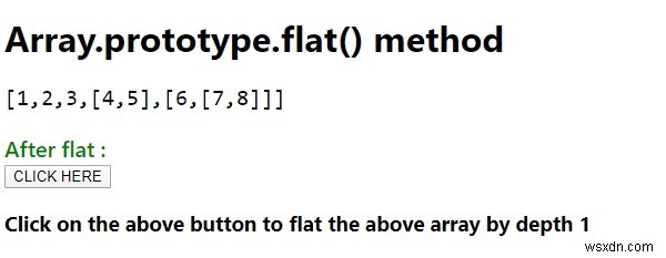 Array.prototype.flat() ใน JavaScript 