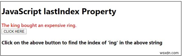 คุณสมบัติ lastIndex ใน JavaScript 