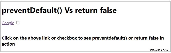 PreventDefault( ) vs Return false ใน JavaScript? 