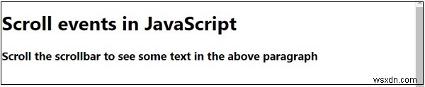 อธิบายเหตุการณ์การเลื่อนใน JavaScript 