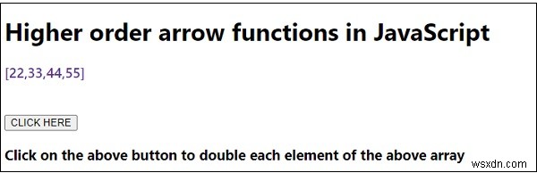 ฟังก์ชันลูกศรลำดับที่สูงกว่าใน JavaScript 